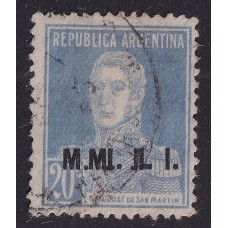 ARGENTINA SERVICIO OFICIAL GJ 415b ESTAMPILLA VARIEDAD SOBRECARGA DOBLE, RARA U$ 95